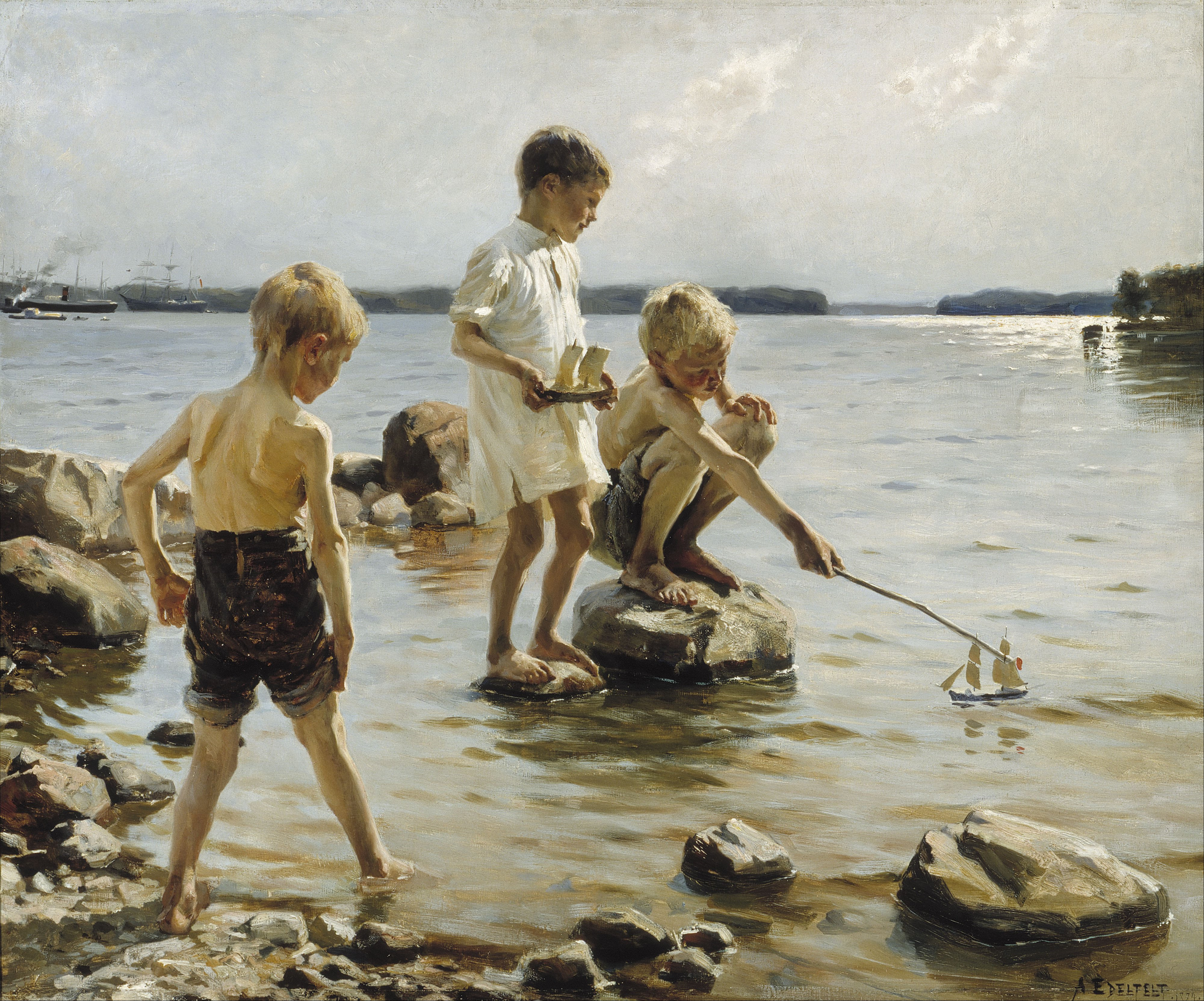 Albert_Edelfelt_-_Boys_Playing_on_the_Shore_-_Google_Art_Project
