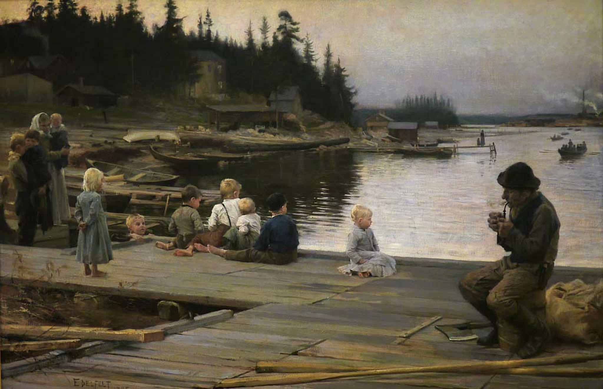 summer-evening-at-hammar's-repair-yard_albert-edelfelt